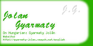 jolan gyarmaty business card